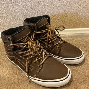 Brown hightop Vans